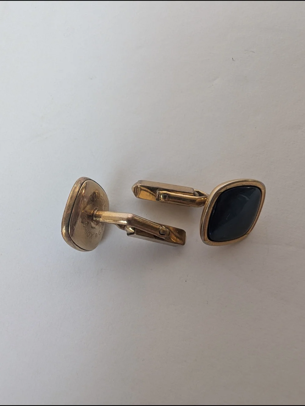 Vintage Swank 1/40 10K RBG Set Of Cufflinks With 3 Matching Tie Tacks